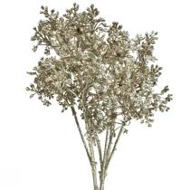 Plantes Artificielles Gypsophile Herbe Gypsophile Métallique L38cm 3pcs