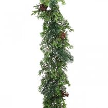 Guirlande de Noël déco guirlande avec cônes vert 182cm