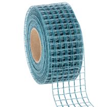 Article Ruban décoratif quadrillé, 4,5 cm de large, bleu, pour loisirs créatifs, 10 m