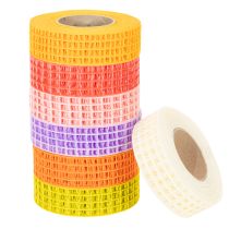 Article Ruban décoratif en maille, couleurs assorties, 3 cm x 10 m, lot de 7