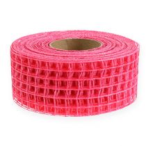 Ruban grillagé fuchsia 4,5 cm x 10 m