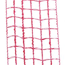 Ruban grillagé fuchsia 4,5 cm x 10 m
