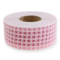 Ruban quadrillé 4,5 cm x 10 m rose