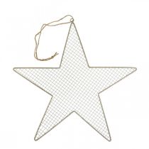 Article Étoile en métal décoration maille étoile décoration métal doré Ø47cm