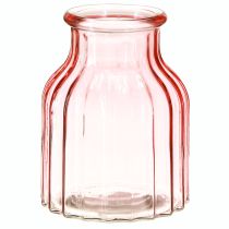 Article Vase à fleurs en verre teinté rose rétro Ø11cm H14.5cm 2pcs