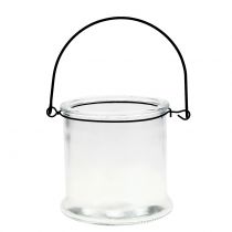 Lanterne en verre à suspendre Ø12cm H12,5cm 2pcs