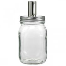 Article Verre décoratif avec bougeoir décoration bougie Ø8cm H17.5cm 4 pièces