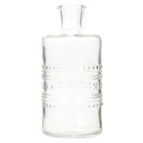 Article Bouteille en verre à motifs, cylindrique, transparente, vase décoratif, 15 cm, lot de 6