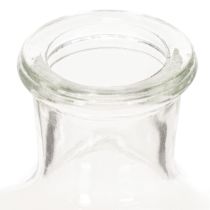 Article Bouteille en verre à motifs, cylindrique, transparente, vase décoratif, 15 cm, lot de 6