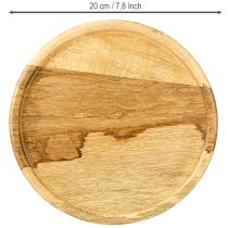 Article Cloche à fromage en verre avec décoration en plaque de bois Ø22cm H16.5cm