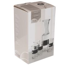 Article Carafe en verre H27cm avec 4 verres H11cm