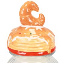 Article Pot à biscuits en verre bonbonnière avec couvercle croissant Ø11cm H28,5cm