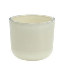 Article Cache-pot en verre Ø12.5cm H11cm Crème