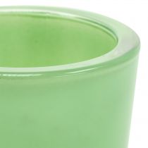 Article Pot en verre Ø7,8cm H8cm Vert menthe