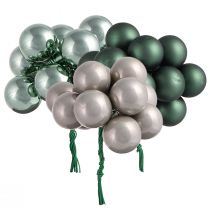 Article Boules de verre sur fil vert nacre gris Ø25mm 140 pièces