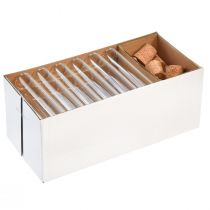 Article Mini vases en verre tubes de verre décoratifs avec bouchons H11,5cm 24 pcs