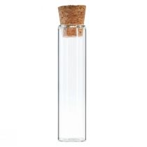 Article Mini vases en verre tubes de verre décoratifs avec bouchons H11,5cm 24pcs