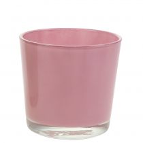 Article Pot en verre Ø10cm H8.5cm vieux rose