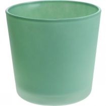 Article Cache-pot en verre jardinière verte pot en verre Ø11.5cm H11cm