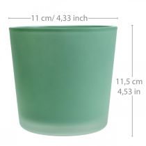 Article Cache-pot en verre jardinière verte pot en verre Ø11.5cm H11cm