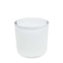 Article Pot en verre Ø7,8cm H8cm blanc