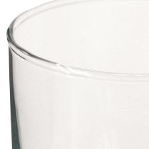Article Vase en verre, vase à fleurs, vase décoratif en incolore Ø9cm H10cm