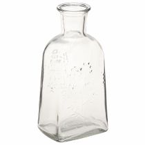 Article Vase bouteille en verre avec motif vase en verre transparent H19cm 2pcs