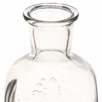 Article Vase bouteille en verre avec motif vase en verre transparent H19cm 2pcs