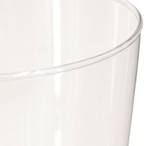 Article Vase conique en verre transparent Ø10cm H20cm