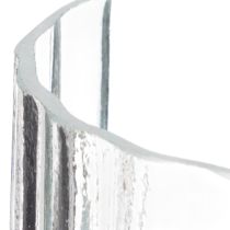 Article Vase à la structure rayée unique, design moderne, 19 cm