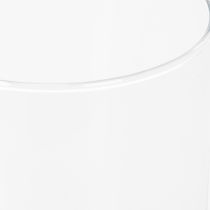 Article Grand vase en verre, cylindre de verre simple pouvant servir de vase à fleurs ou d'objet décoratif, 20 cm