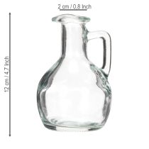 Article Mini vase/carafe à eau avec anse pour la table à manger, décoratif et fonctionnel, 12 cm, lot de 6