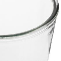 Article Vase en verre vase conique jardinière en verre Ø14cm H16cm 2pcs