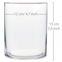 Article Vase en verre Ø12cm H15cm