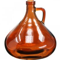 Vase en verre aspect vintage verre décoration marron Ø17cm H18cm