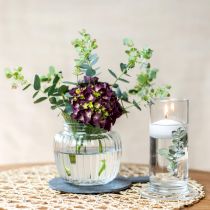 Article Vase en verre vase strié verre Ø14cm H13cm 2pcs