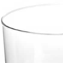 Vase en verre avec pied ROY décoration verre lanterne Ø16cm H20cm