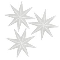 Article Étoile scintillante blanc 10cm 12 pcs