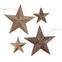 Article Mélange d&#39;étoiles scintillantes dorées 9,5/5cm 18 pcs