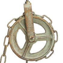 Article Cloche déco en métal à support mural Patine antique H58cm