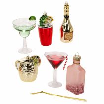 Article Mini décorations de cocktail à suspendre au sapin de Noël, 14 cm, lot de 6