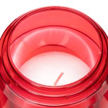 Article Bougie funéraire rouge, couvercle noir, bougie commémorative 4 jours 23 cm