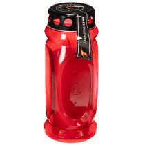 Article Bougie funéraire rouge, couvercle noir, bougie commémorative 4 jours 23 cm
