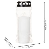 Article Lanterne funéraire à bougie avec couvercle noir 23 cm