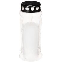 Article Lanterne funéraire à bougie avec couvercle noir 23 cm
