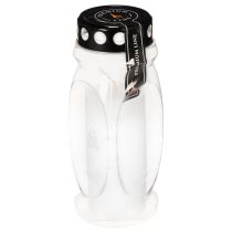 Article Lanterne funéraire à bougie avec couvercle noir 23 cm