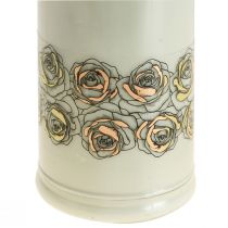 Article Bougies funéraires roses blanches lumière de deuil lumière commémorative Ø7cm H18cm 90h 2pcs
