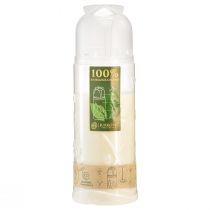 Article Bougie funéraire blanche brûleur hebdomadaire ICP compostable H24cm