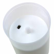 Article Lampe tombale LED blanche, minuterie blanc chaud à piles Ø6.8 H12.2cm