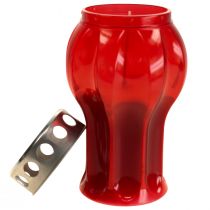 Article Bougies funéraires lumières de deuil rouges lumières commémoratives Ø10cm H18cm 4 pcs